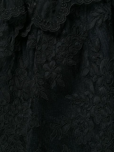 Simone Rocha Jacquard Tulle Midi Skirt In Black | ModeSens