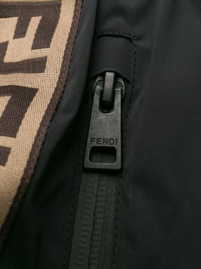 Shop Fendi Side Panel Trackpants In Black
