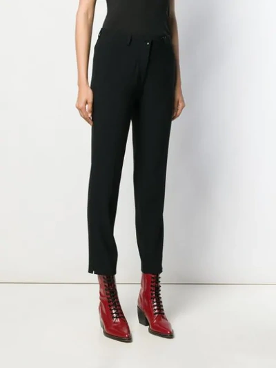 Shop Etro Tailored Cropped Trousers In Black