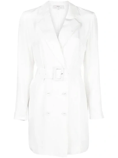 Shop Fleur Du Mal Belted Blazer Dress In White