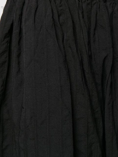 Comme Des Garçons Asymmetric Pleated Skirt In Black