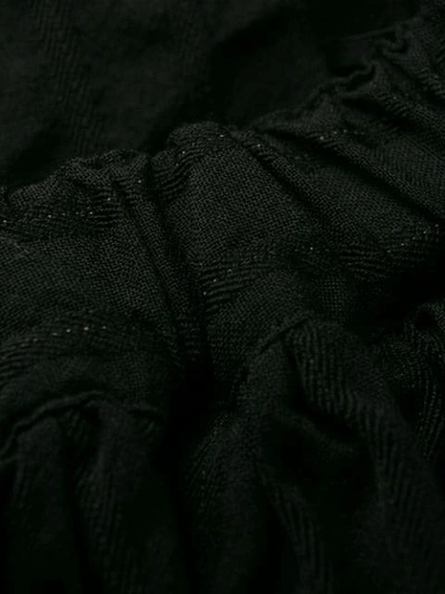 Comme Des Garçons Asymmetric Pleated Skirt In Black