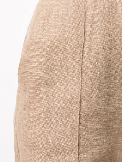 Shop Acler High-waisted Pleated Trousers In Brown