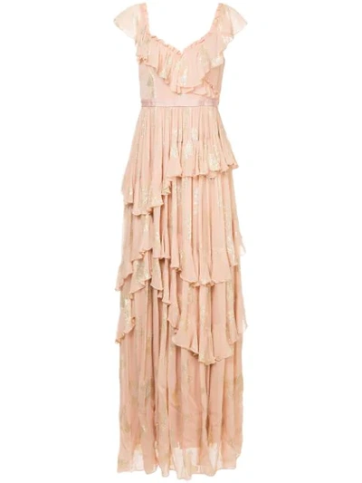 Shop Needle & Thread Butterfly Maxi Gown In Pink