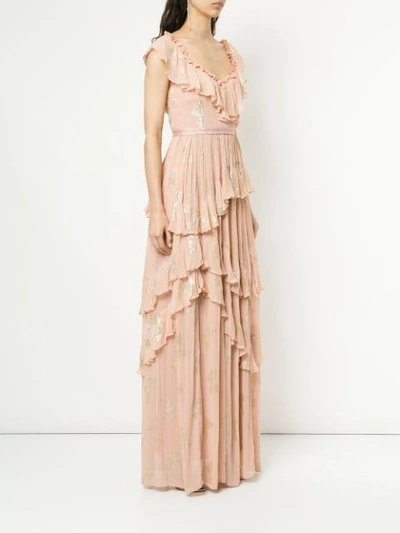 Shop Needle & Thread Butterfly Maxi Gown In Pink