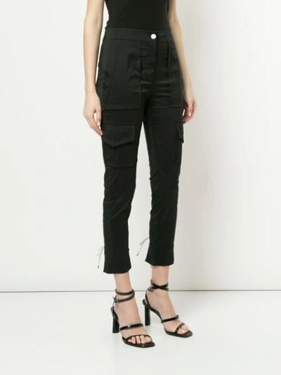 Shop Manning Cartell Skinny Fitted Trousers - Black