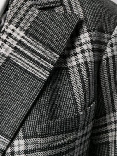 Shop Marni Checked Tailored Blazer In Black