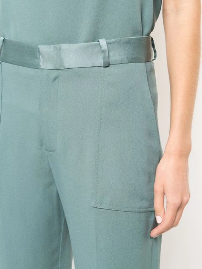 Shop Nomia Straight Leg Tailored Trousers - Green