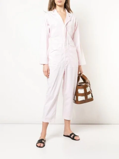 ALEX MILL CROPPED JUMPSUIT - 粉色