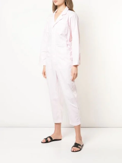 Shop Alex Mill Cropped Jumpsuit In Pink