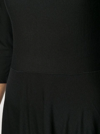 Shop Aspesi Long Knitted Dress In Black