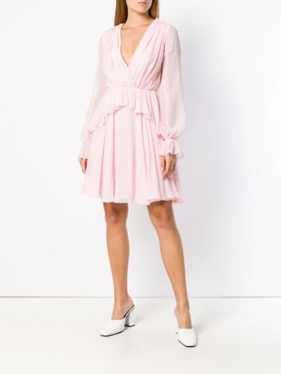 Shop Giambattista Valli Ruffle Mini Dress - Pink