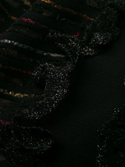 Shop Alexander Mcqueen Ruched Midi Dress In Black