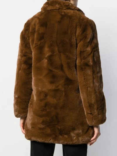 Shop Apparis Sophie Mid-length Coat In Brown