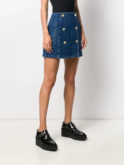 Shop Stella Mccartney A-line Denim Skirt In Blue