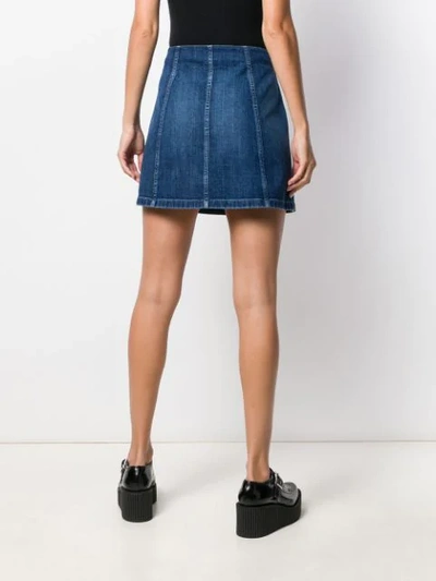 Shop Stella Mccartney A-line Denim Skirt In Blue