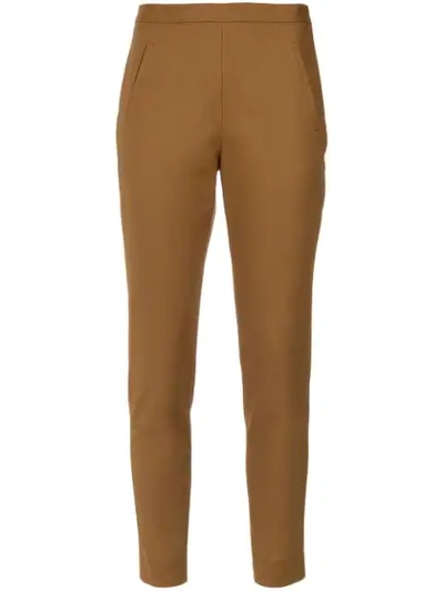 Shop Andrea Marques Skinny Trousers - Caramelo