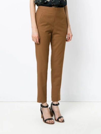 Shop Andrea Marques Skinny Trousers - Caramelo