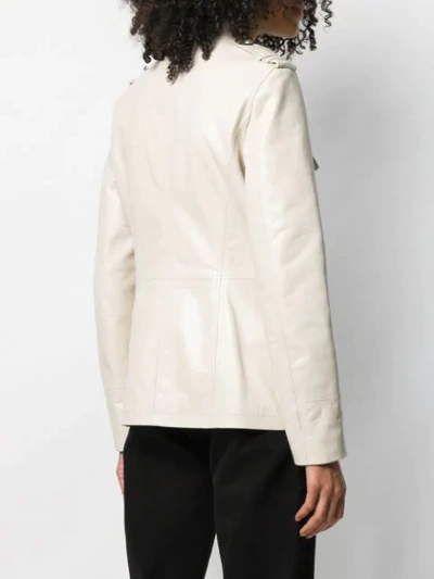 Shop Saint Laurent Military Styled-jacket In Neutrals