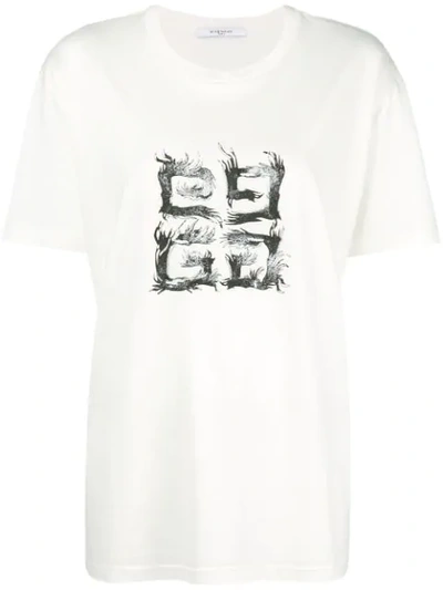 Shop Givenchy Logo Patch Short-sleeve T-shirt In White
