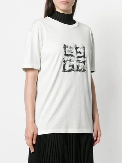 Shop Givenchy Logo Patch Short-sleeve T-shirt In White