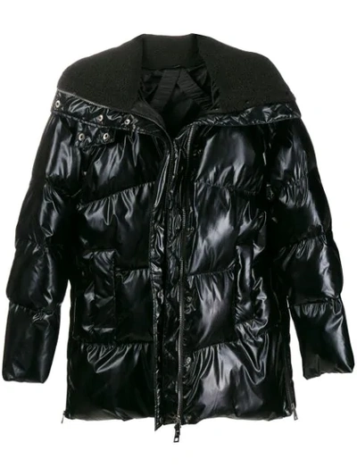 Shop P.a.r.o.s.h Padded Jacket In Black
