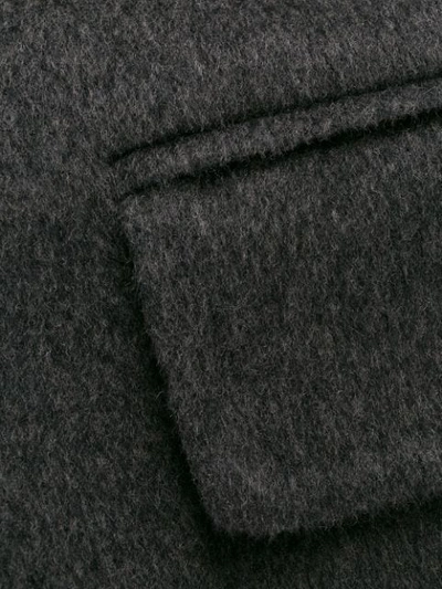 Shop Prada Geknöpfter Mantel In Grey