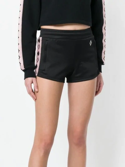 Shop Marcelo Burlon County Of Milan Cross Tape Shorts In Black