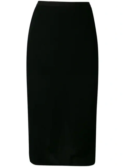 Shop Rick Owens Ruched Skirt - Black