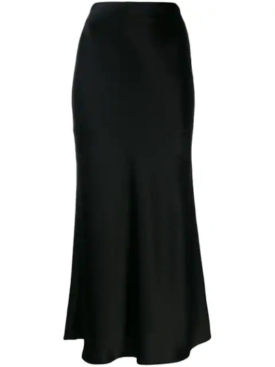 Shop Galvan Valletta Satin Skirt In Black