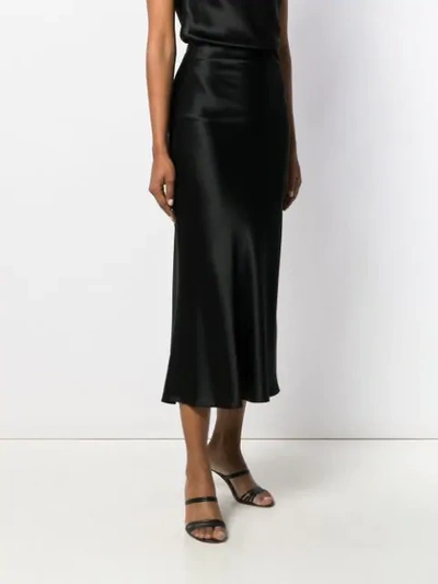 Shop Galvan Valletta Satin Skirt In Black