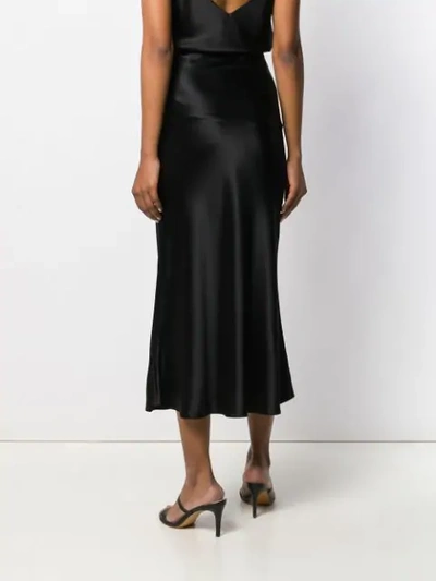 Shop Galvan Valletta Satin Skirt In Black