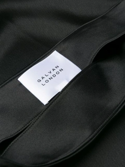 Galvan Satin Evening Skirt In Black
