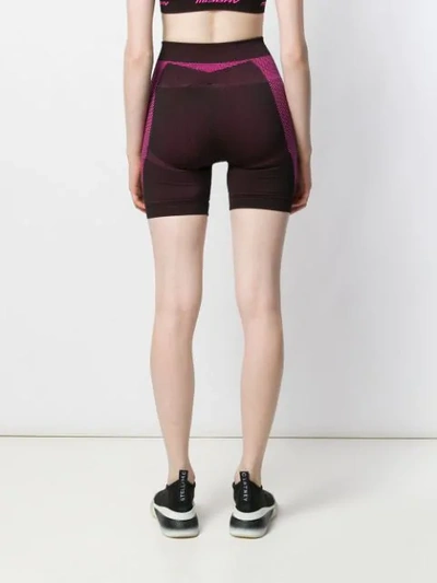 Shop Misbhv Branded Stretch Fit Shorts In Black