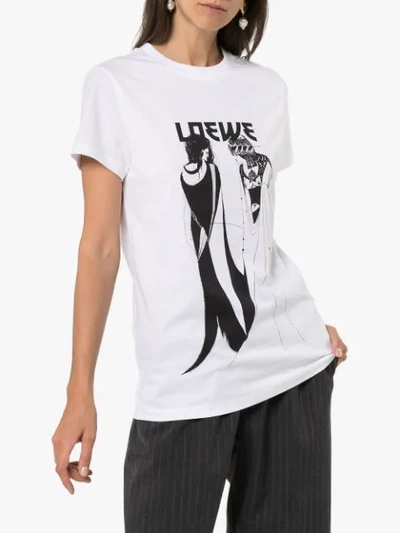Shop Loewe Salome Logo Print T-shirt In White