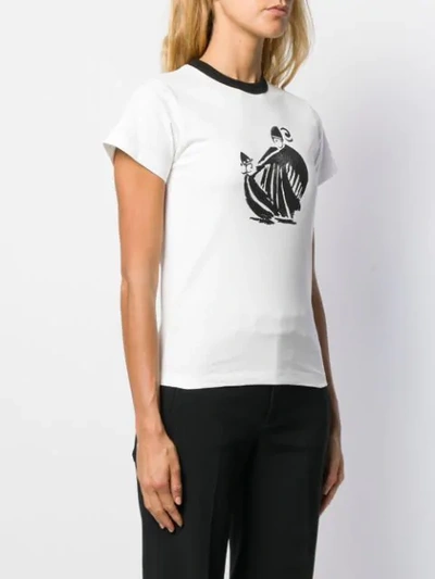 Shop Lanvin Graphic Print T-shirt In White
