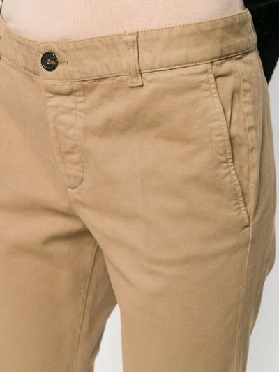 Shop Dsquared2 Slim Fit Trousers In Neutrals