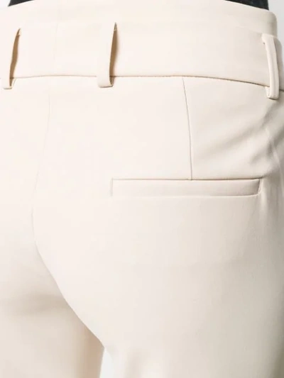 Shop Cambio Creased Straight Leg Trousers In Neutrals