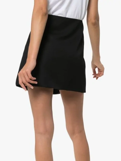 Shop Versace Safety-pin Mini Skirt In Black