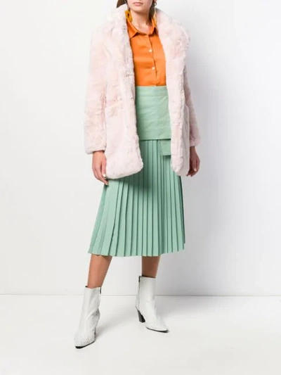 Shop Apparis Sophie Mid-length Coat In Pink