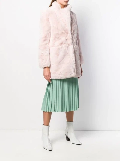 Shop Apparis Sophie Mid-length Coat In Pink