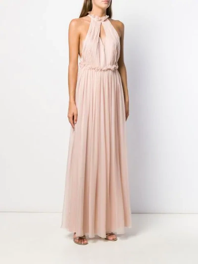 Shop Alberta Ferretti Sleeveless Maxi Dress In 0168 Pink