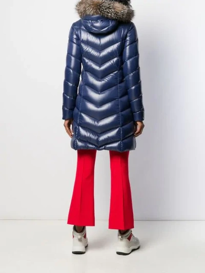 Shop Moncler Fulmarus Quilted Zip-up Coat In Blue