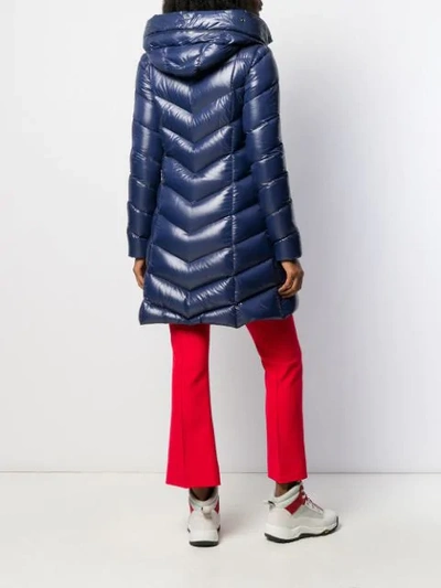 Shop Moncler Fulmarus Quilted Zip-up Coat In Blue