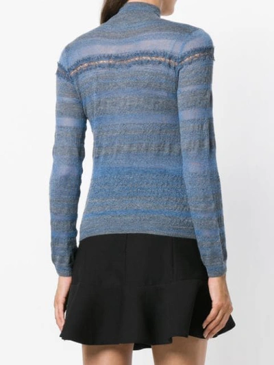 Shop Ermanno Scervino Mock Neck Sweater - Blue
