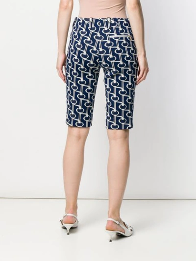 Shop Prada Knitted Shorts In Blue