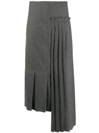 Shop Marni Deconstructed Skirt In Grey