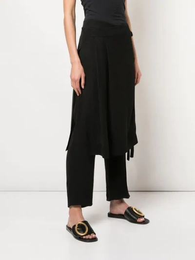 Shop Oscar De La Renta Skirt Layer Trousers In Black