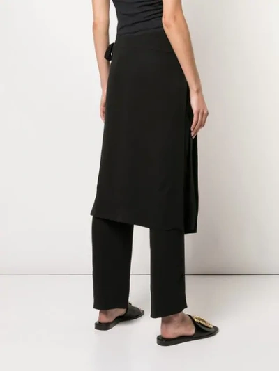 Shop Oscar De La Renta Skirt Layer Trousers In Black