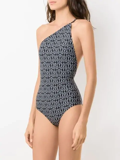 Shop Adriana Degreas Printed Swimsuit In Black